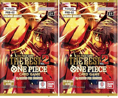 Asmodee - One Piece OP02 Premium Booster Volume 2 - Bandai - Jeu de Cartes à Collectionner JCC - en français (Lot de 2)