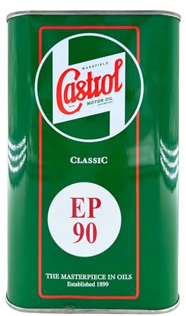 Castrol Classic EP 90 Olio Trasmissioni Minerale EP per Cambi e Differenziali Auto d’Epoca, API GL-4, Anti-usura Anti-ossidante | con Portachiavi Cavatappi - 1L - 1 Confezione
