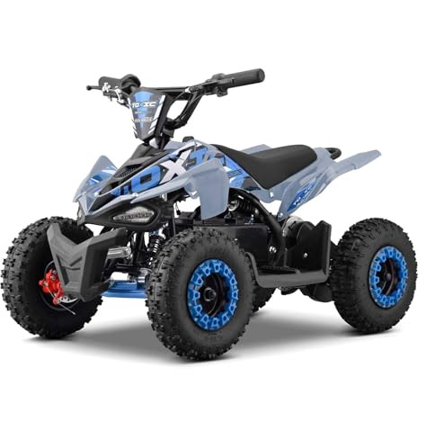 Funbikes Toxic Blue Kids Mini Quad – 50cc Petrol | Off-Road Children’s ATV | Pull Start, 3 Disc Brakes, 6” Wheels & Reinforced Frame | CE Approved