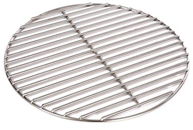 Massiver Grillrost Ø 34,5 cm aus Edelstahl rostfrei und elektropoliert 6 mm für Grill rund, Kugelgrill, Feuerschalen Grillschalen Rundgrill