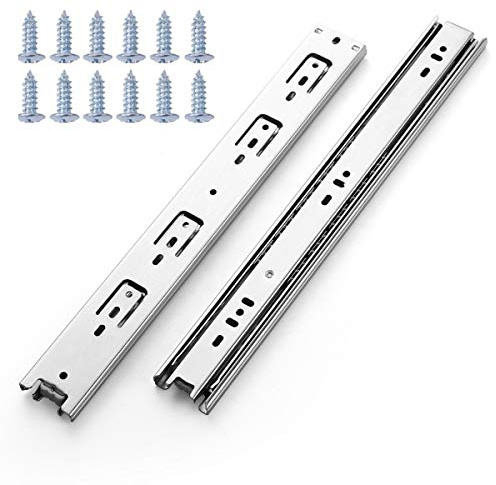 5 Pairs of 14 Inch Full Extension Drawer Slides Mount Ball Bearing Sliding