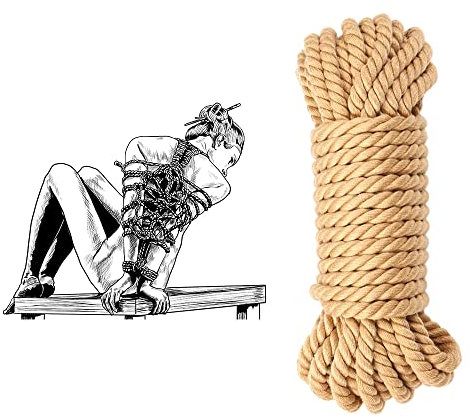 Corda intrecciata in morbido cotone spesso 10 m per il gioco notturno, marrone