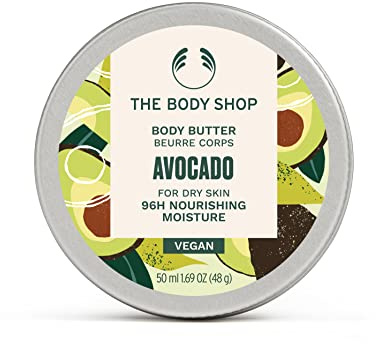 The Body Shop - Avocado Body Butter/Manteca Corporal, Tamaño Viaje, 50ml Vegano