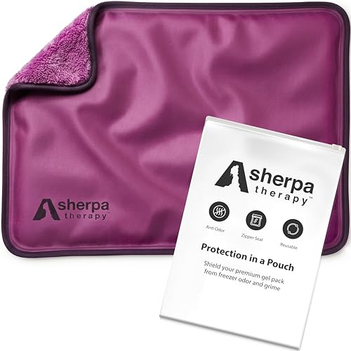 SHERPA THERAPY Large Ice Packs for Injuries Reusable - Soft Gel Hot and Cold Packs for Injuries, Hip, Shoulder, Back Pain Relief - 12 x 15 - Purple