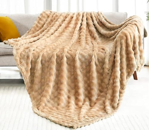 KOIUEYW Weiche Kuscheldecke Kaffeefarbe, Dicke Comfort Blanket Fleecedecke Kuschelige Decke, Soft Flausige Wohn- & Kuscheldecken Weich Wolldecken für Couch Decke für Sofa, 200 x 230 cm