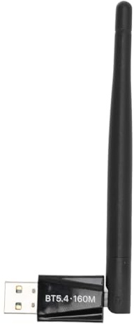 Long Range USB Bluetooth 5.4 Adapter för Stationär PC, USB Bluetooth Dongle 160m Trådlös överföring för Mus Tangentbord Hörlurar Högtalare, Roterbar Antenndesign