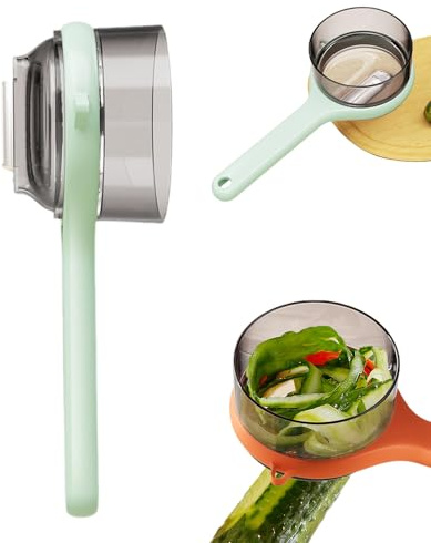 Kitchen Special Fruit Peeler with Box Storage, 2026 New Double-Sided Stainless Steel Multi-Function Peelers, Upgrade Vegetable Peeler with Catcher Peeler with Storage Bucket (Green)