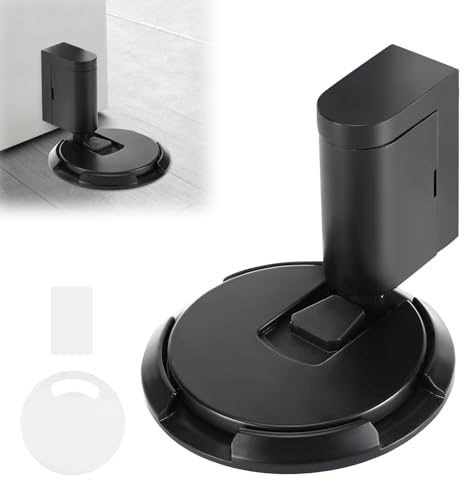 Exsink Türstopper Boden Edelstahl,Türstopper Magnetisch Boden Selbstklebend mit, Door Stopper Verstellbarer Ohne Bohren，Door Stopper für Schutz von Türen, Kinderzimmer, Balkontür, Wänden(Schwarz)