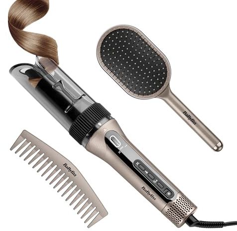 BaByliss Style Secret Air Arricciacapelli Automatico – Cilindro da 25 mm, calore delicato e flusso d’aria, 48 combinazioni per ricci, onde o look mossi morbidi, capelli corti e lunghi, C6686E