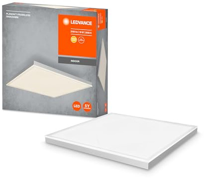 LEDVANCE LED Wand-und Deckenleuchte, Rahmenlose Panel Leuchte für Innen, Warmweiß (3000K), 19W, 300mm x 300mm, PLANON FRAMELESS