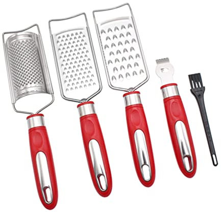 HEMOTON Trancheuse 1 Jeu Melon Rabot Râpe Zesteur D'ail Râpes De Cuisine Spiraliseur De Fromage Râpe à Fromage Portative Zesteur De Citron en Acier Fromage Reggiano Légume Fruit Plastique