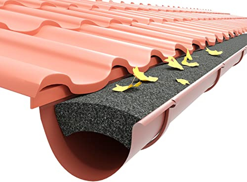 Gutter Guard Foam 4,9 Inch (125mm) 8 Pieces in Set Foam Optimum Gutter Protection Leaf Moss Stop Needle Catcher, Debris Cloggs Blocks, Easy Installation