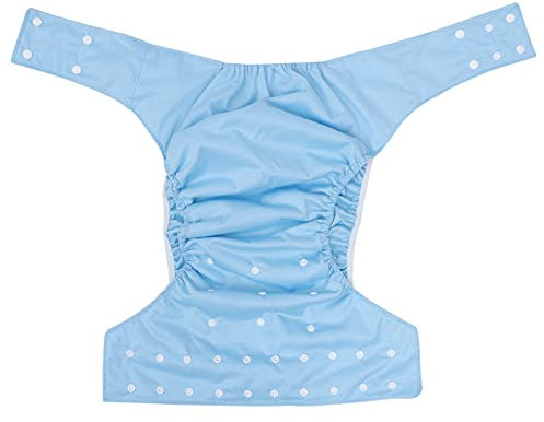 Wiederverwendbare Windel für Erwachsene, waschbar, auslaufsicher, Erwachsenenwindel, Stoffunterwäsche für Männer, Frauen, Behinderung, ältere Menschen (Farbe: Himmelblau)