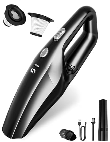 SERVOMASTER Aspirapolvere Auto, Aspirapolvere Portatile, Mini Aspirabriciole, Aspirabriciole Senza Fili Potente Ricaricabile con Filtro HEPA Lavabile, Per, Casa, Ufficio, Per Uomini e Donne.