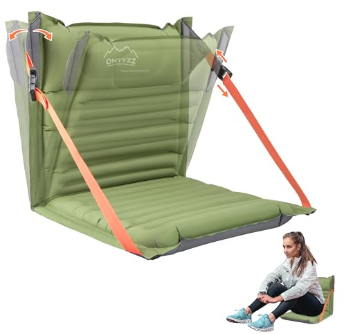 Sedie Pieghevoli Gonfiabile Cuscini Sedili da Stadio con Regolabile Schienale Leggero Sedia da Pavimento Portatile All'aperto Cuscino Sedile per Picnic Concerti Giardino Balcone Pesca Campeggio Sedie