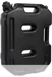 CQJJXKYC Réservoir d'essence portatif de Grande capacité de 10l, adapté aux réservoirs de Carburant de Secours pour Voitures et Motos Jerrican Essence Bidon de Carburant(10LBlack)