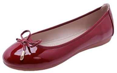 Vikbara skor för kvinnor, platta skor med fluga och rund tå, loafers för kvinnor, balettskor för bröllop, 7 stycken, 37 EU