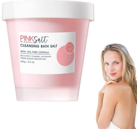 Sali da bagno rosa 250 g, cosmetici naturali, bagno sanitario, sale da bagno dell'Himalaya, sale del Mar Morto, relax e benessere, calma dei sensi e per buon sonno, sale da bagno