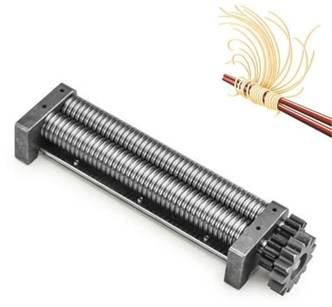 Laminadora De Masa Eléctrica 550W, Máquina Automática para Hacer Pasta Fresca, con Espesor Ajustable 0.3-5mm para Fetuccini Fresco, Espaguetis (1.5mm dough cutter (excluding dough sheeter))