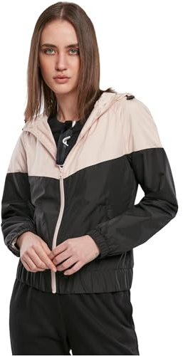 Urban Classics Giacca a Vento da Donna, Rosa Chiaro/Nero