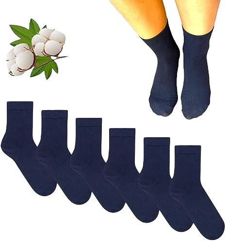 NAGAD 3 Pares calcetines colegio para niña y niño - Calcetin deporte azul marino - Medias uniforme escolar - Calcetines niños o bebe - Calcetines cortos SPORT niños