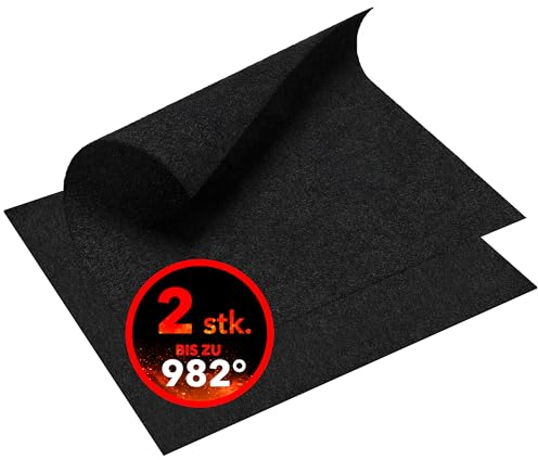EVOCAMP Feuerfeste Unterlage 30x30 cm, 2 STK - Hitzebeständige Unterlage bis 982 °C - feuerfeste Matte, feuerfeste Unterlage für Kaffeemaschinen, Wasserkocher und andere Küchengeräte