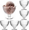 KADAX Dessertschalen mit Fuß, Eisgläser, Transparente Eisbecher, Eiscremegläser, Eisschalen, Dessertgläser für Eiscreme & Vorspeise & Desserts & Obst (Wellig 6 Stücke)