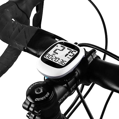 GPECTIFO Ordinateur de vélo GPS avec Batterie Rechargeable Compteur de Vitesse rétro-éclairage étanche données détaillées Fournitures de vélo Professionnelles(Bianco)