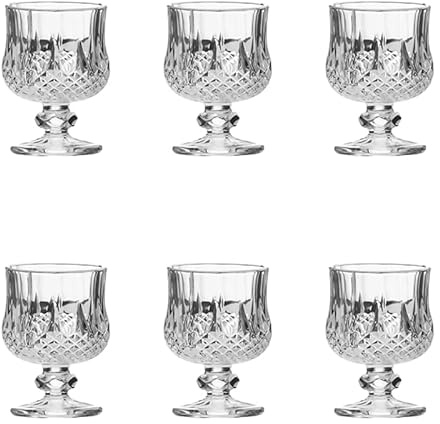 Sihanoukville Cordial Glasses Set of 6, 1.7oz Stemmed Shot Glasses for Tequila, Sherry, Liqueur & Apéritif, Elegant Crystal Glassware for Cocktails, Parties & Wedding Gifts