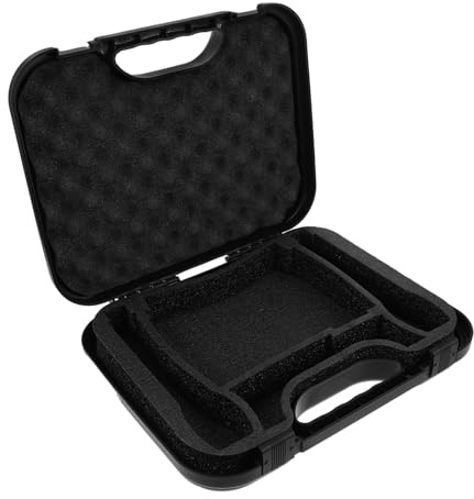Abaodam Custodia Microfono Portatile in Plastica Nera con Grande Capacità di Stoccaggio, Interno Regolabile e Imbottitura in Spugna per Registrazioni e Viaggi