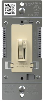 Legrand 150 Watt, Ivory, LED Toggle Dimmer Switch, Flicker-Free, Dimmable LED Lighting Control