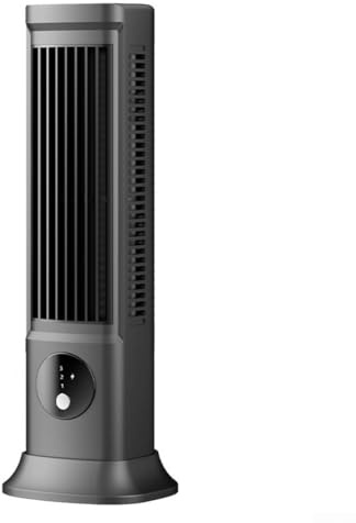 Whychstore Ventilateur de refroidissement avec tour à 3 vitesses, ventilateur de refroidissement rechargeable, avec affichage numérique intelligent, 1200 mAh pour batterie, fonctionnement silencieux