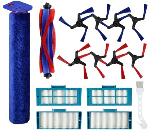 ZLiT Main Brush Hepa Filter Screen Side Brush Roller Brush Mop Cloth for Dyson Spot+ Scrub AI Robot Vacuum Cleaner Replacement Part (1 Set)