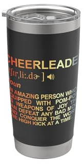 Dizionario delle Cheerleader Lezioni di Cheerleading Bicchiere termico in acciaio inox doppia parete