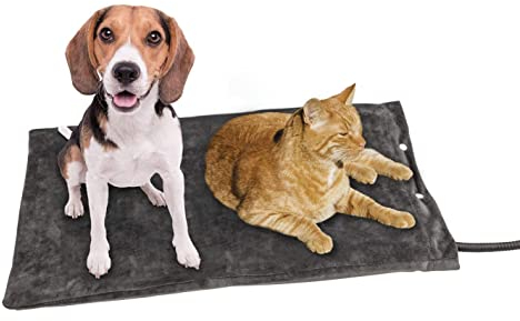 Wintem HeatUp Heizdecke für Hunde und Katzen, elektrisch, isoliert, wasserdicht, Abnehmbarer Bezug, 60 x 40 cm