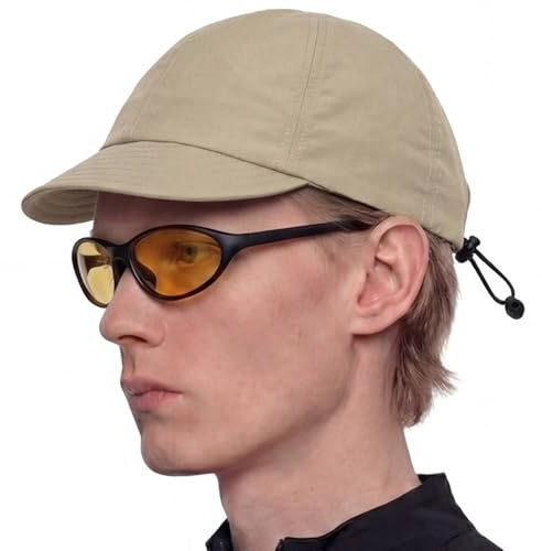 UNDERCONTROL Baseball Cycling Supplex Cap UPF 40 Low Profile Sweat-Wicking Foldable Quick Dry Outdoor Sports Adjustable Dad hat (Beige)
