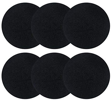 Mülleimer Komposteimer Aktivkohlefilter,17cm Verdickung Küche Kompost Abfalleimer Kohlefilter, Küchen Kompostbehälter Filter,Mit Deckel Küchenkomposter Küchenabfalleimer Matte (Schwarz, 6.7)
