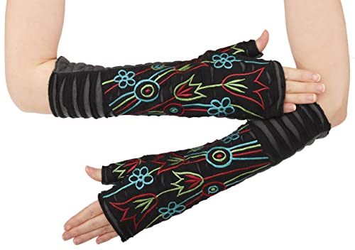 PUREWONDER Damen Armstulpen Pulswärmer Handstulpen hw15 Schwarz