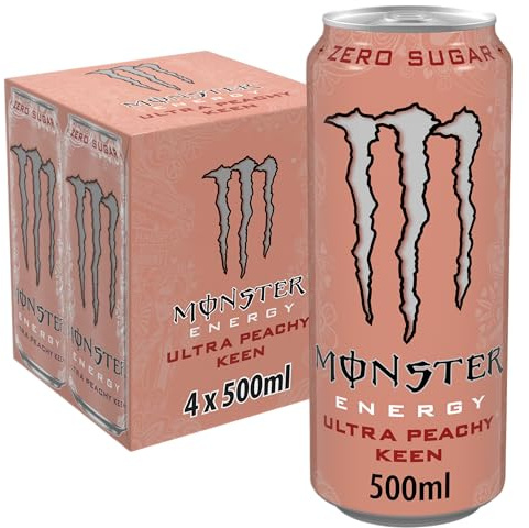 Monster Ultra Peechy Keen 4 X 500ml, 500 Count (Pack of 1)
