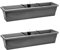 Garronda Jardinieres Exterieur Pots de Fleurs Jardinieres Exterieur Balcon Pot Fleur avec Système d'irrigation et Indicateur de Niveau d'eau GD-0073 (Anthracite, 2 Pièces, Longueur=79cm)
