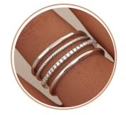 Roheafer 4 Anneaux Minces 14K Plaqué Or Set Pouce et Articulations Bande Empilable pour Fiançailles et Promesse