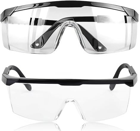 AMSNINK 2 Stück Schutzbrillen, schutzbrille arbeitsschutzbrille, schutzbrille staubdicht, sicherheitsbrille, uv schutzbrillen, fahrradbrille für brillenträger, Für Labore, Radfahren Unter Anderem