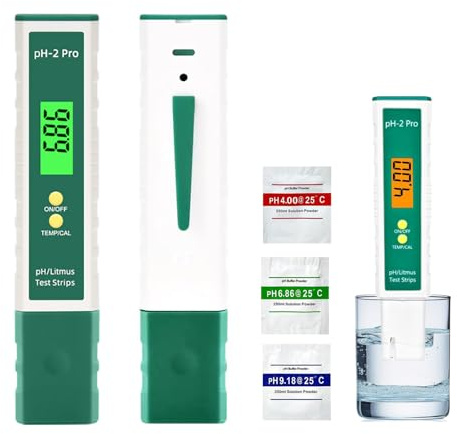 Ph Mètre,Ph Metre Electronique de Haute Précision,détecteur d'eau potable,moniteur de qualité de l'eau potable,testeur d'eau idéal pour l'eau potable, plage de mesure-2.00-16.00