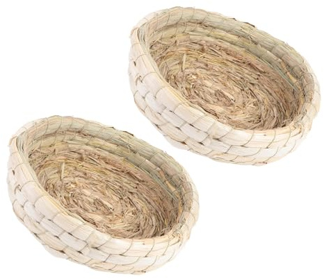 ibasenice Nidos para Palomas de Paja Natural Resistentes, Nidos para Huevos de Paloma para Cría y Descanso, Tamaño Estándar, para Jaulas y Mascotas Domésticas