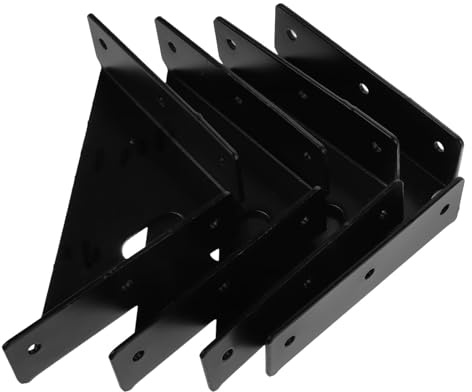MOKKHNB Équerres d'angle solides en Acier Inoxydable 4pcs pour Armoires et Étagères, Supports Polyvalents pour Meubles Suspendus