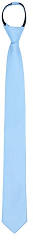 WANYING Reißverschluss Krawatte 6cm Schmalen Krawatte für Herren Vorgebunden Security Sicherheits Krawatte Casual Business Länge 48cm - Einfarbig Hellblau