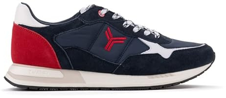 Yumas Zapatilla Sneaker TAMESIS Marino para Hombre con Cierre de Cordoneras. Talla 42
