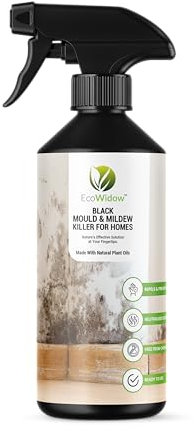 EcoWidow Natural Black Mould and Mildew Remover Spray - 500ml - Versatile Multi-Surface Cleaner for Home, Walls, Caravans - Effective Damp Treatment -Eco Friendly