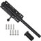 Geroosaty Türriegel, robust, mit Schiebebolzen, Bodenriegel mit horizontalem Riegel, abschließbar (Schwarz, 25,4 cm)