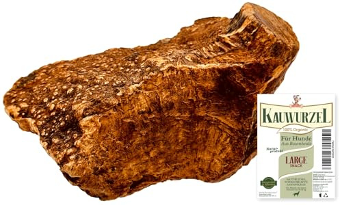 Chew Root for Dogs Made of Tree Heath, Natural Chew Snack Made of Hardwood, Durable and Shatterproof, Size Large